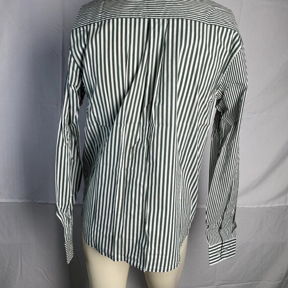 NEW CHAMPLAIN Men’s Long Sleeve Stripe Button-Down Shirt Green/White Size L - Picture 7 of 9